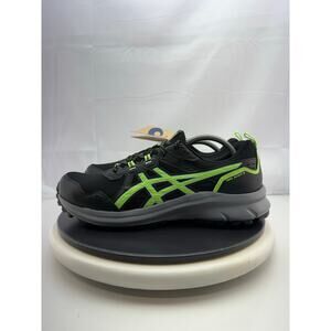 Asics Trail Scout 3 Mens 11.5 Black Green Hiking Trail Sneakers Shoes 1011B700